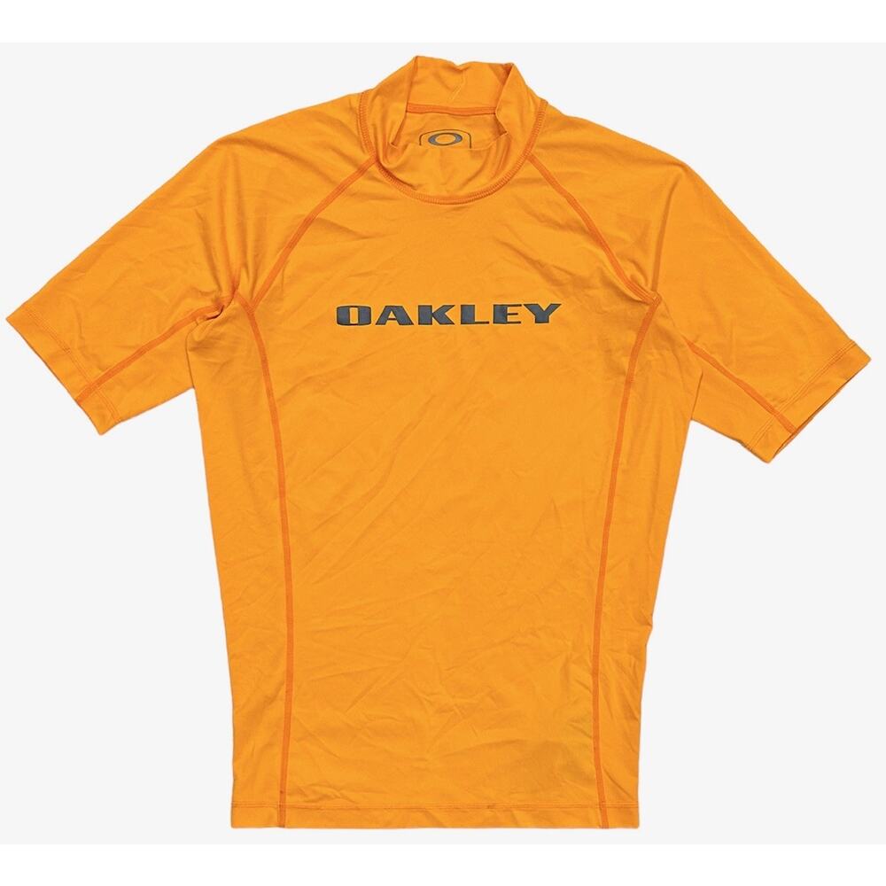 Oakley Men's Quick Dry Surf Rashguard Shirt With UPF 50+ Protection in Orange